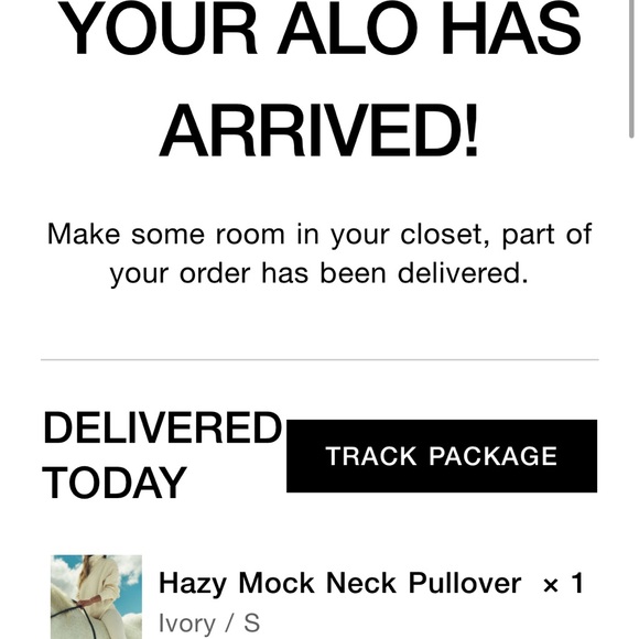 NWT ALO Hazy Mock Neck Pullover - Ivory Small - Picture 7 of 7